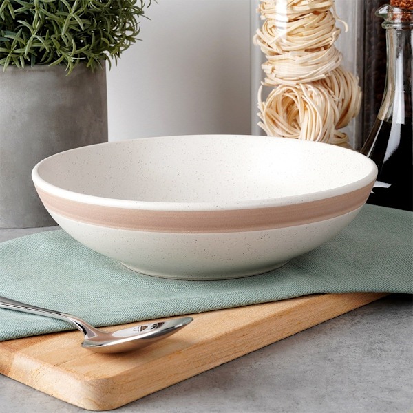 Djup keramisk mattallrik beige ARTHENA BEIGE 20 cm, 900 ml