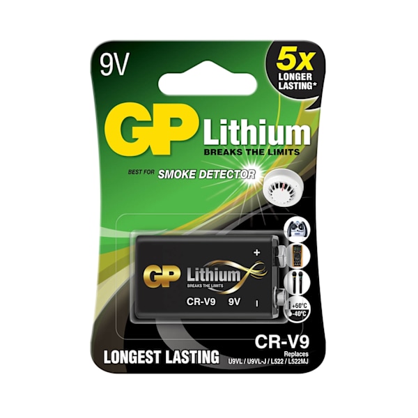 GP Lithium Battery 9V 1 kpl