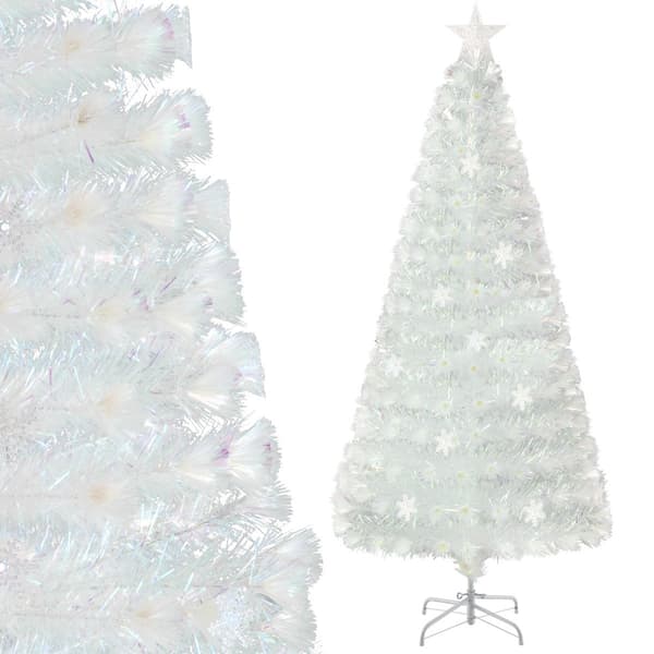 Fiberoptisk juletræ 180 cm, LED snefnug, stjerne