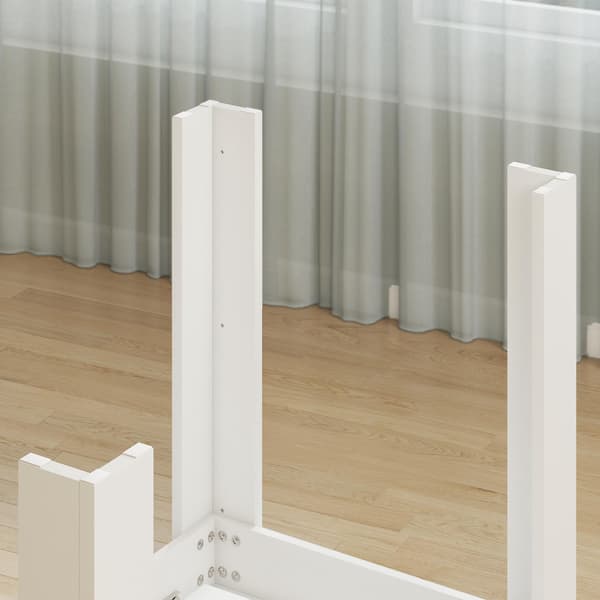 Utdragbart matbord, 140-180 x 80 cm, Vitt