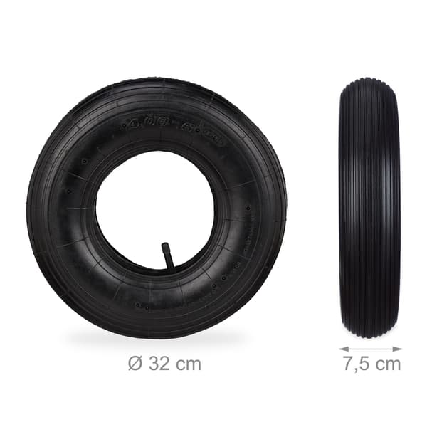 Pyöräsarja kottikärrylle putkella 4,00-6"