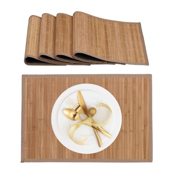 Bordstabletter 4-pack bambu