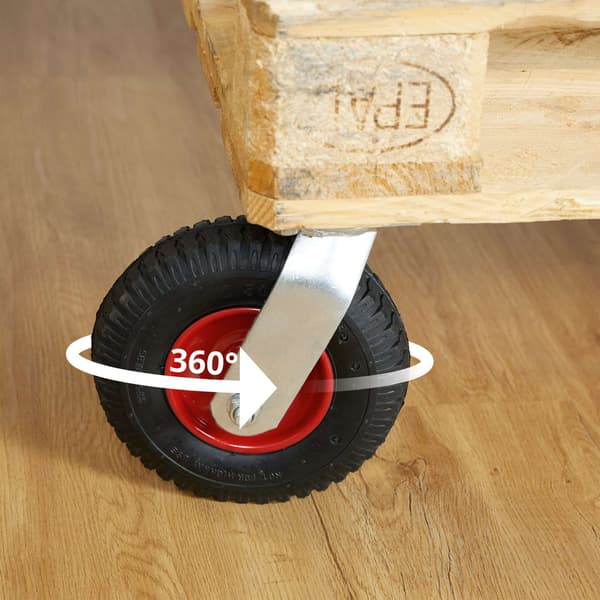 Pneumatiske drejehjul til håndvogne, 360 rotation