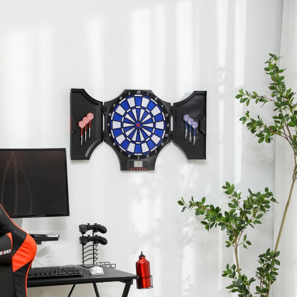 Elektronisk Darttavla Darttavla Med 12 Pilar, Utbytestips, Dartmaskin, Lcd-Skärm, För 8 Spelare