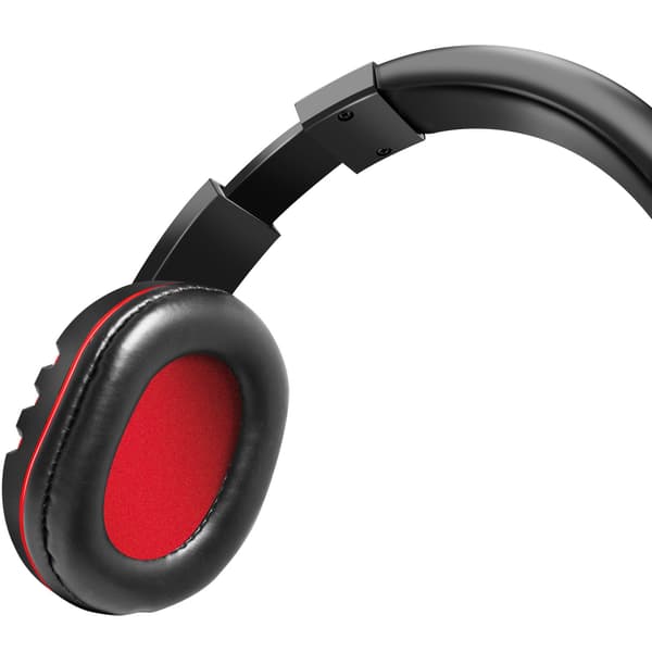 USB Gaming Headset med Fleksibel Mikrofon, Sort/Rød