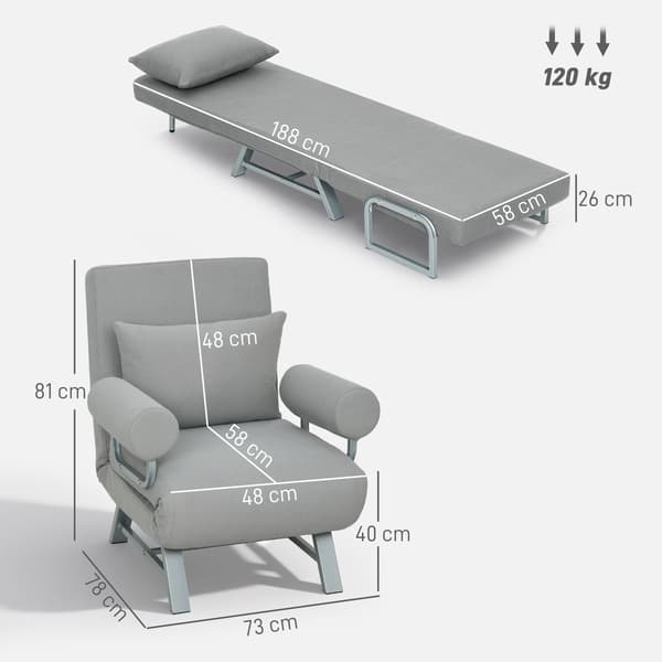Sovestol, ergonomisk, lysegråt stof