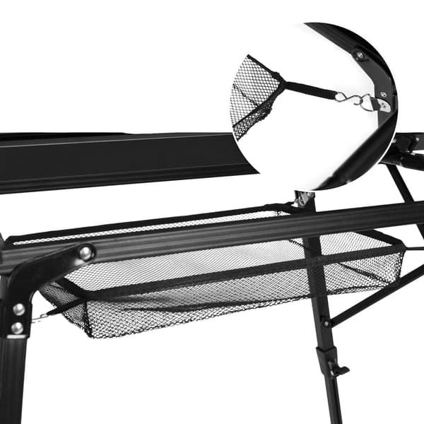 Hopfällbart campingbord, justerbar höjd, aluminium, 90x50 cm