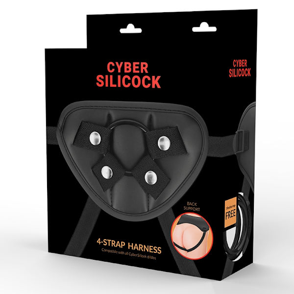 Cyber ​​Silicock - Strap-On sele med 3 ringe fri