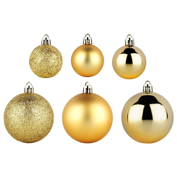 Sprængsikre julekugler guld 4/6 cm 100 stk.