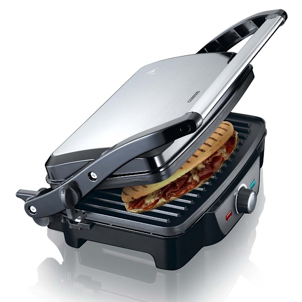 Panini / Bordgrill 1600W Sort / Rustfrit stål tophus