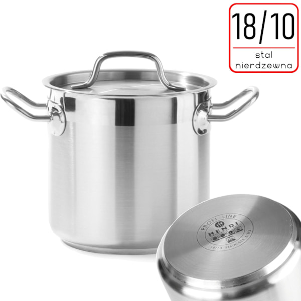 Profi Line hög gryta med lock Smörgåsbotten 3 l dia. 160 x 150 h - Hendi 832004