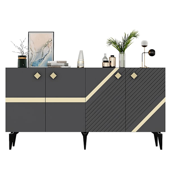 Konsol Iris - antracit, guld