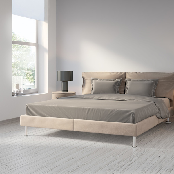 Hvidt termisk rullegardin 160 cm langt