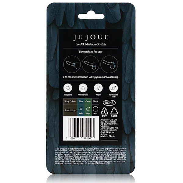 Je Joue - Blå silikonring - minimal strypning