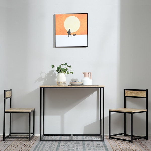 Matbord med 2 stolar, set om 3 matgrupp, köksbord för 2 personer, matsalsgrupp för små rum, kök, vardagsrum, ek