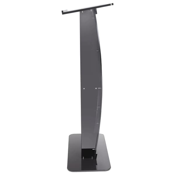 Akryl Podiumstativ, 119 cm, Opbevaringshylde, Sort