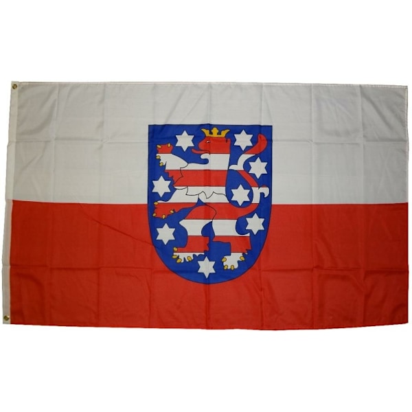 Thüringen flagga 90 x 150 cm flagga med 2 öglor 100g/m² tyg vikt hissflagga