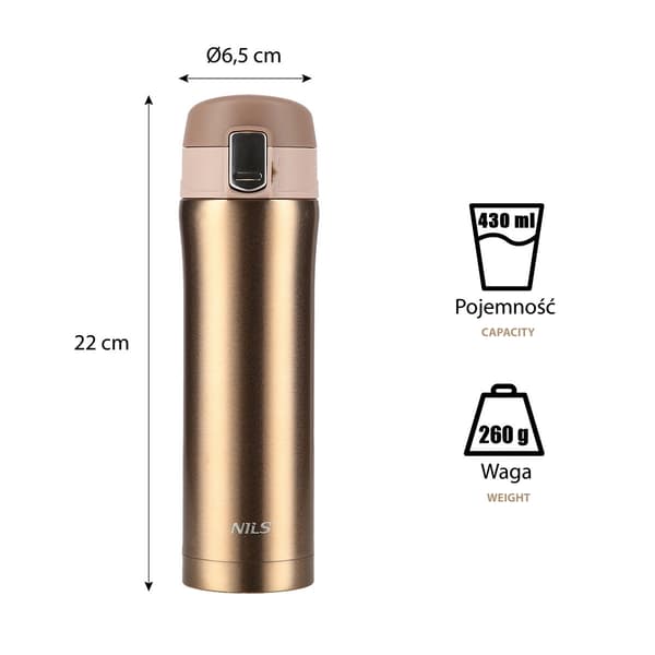Guld termisk kop – Isoleret, 10 oz