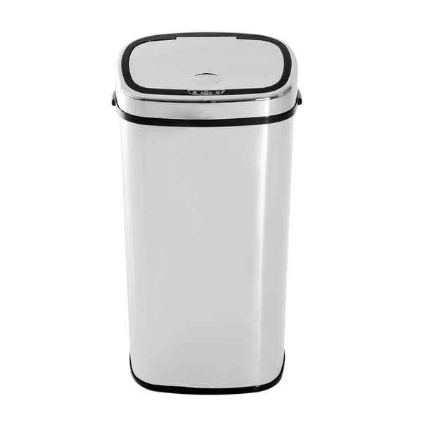 Automatisk Affaldsbeholder Med Sensor, Køkken, Rustfrit Stål, Sølv, 68L
