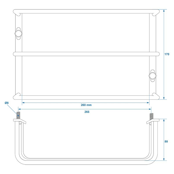 Takavalon suojus 260x170x80mm