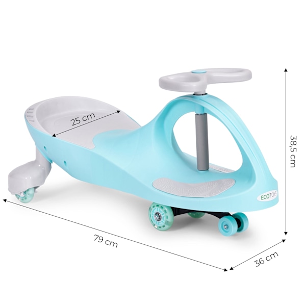 Vicka bil åkande leksak LED-hjul blå ECOTOYS