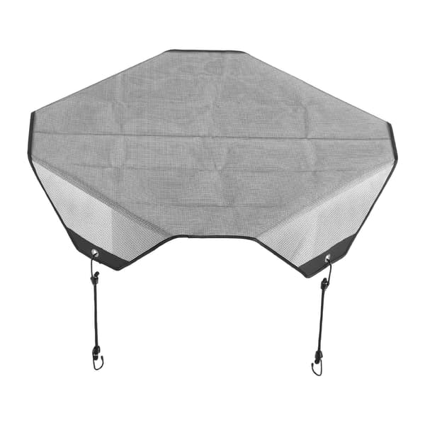 Udendørs klimaanlægsdæksel, PVC-net, 91 x 91 cm, sort