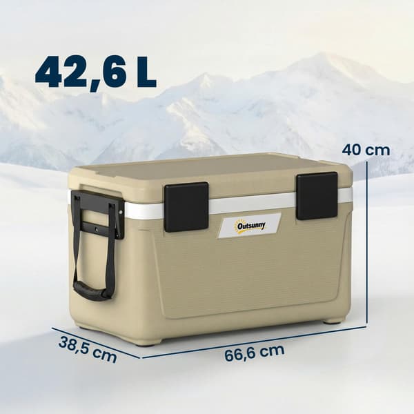 Stor 42,6L bärbar kylbox med PU-skumisolering