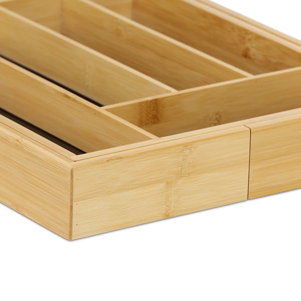 Bestickbricka, justerbar bambu, svart MDF