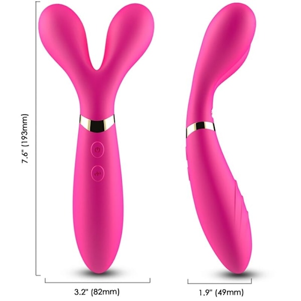 Armony - Y-Wand Massager & Vibrator Dobbelthoved Fuchsia