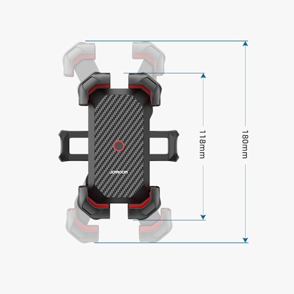 Telefonhållare, motorcykel smartphone, svart styrhållare