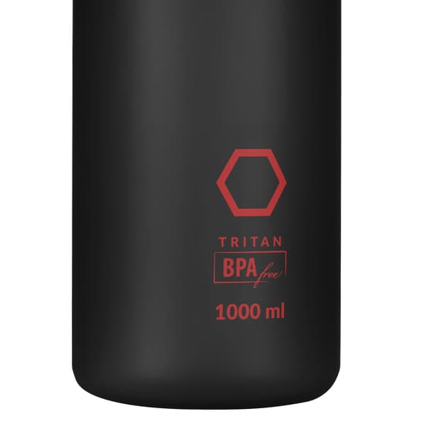 Tritan vandflaske, sort, lækagesikker, 1L