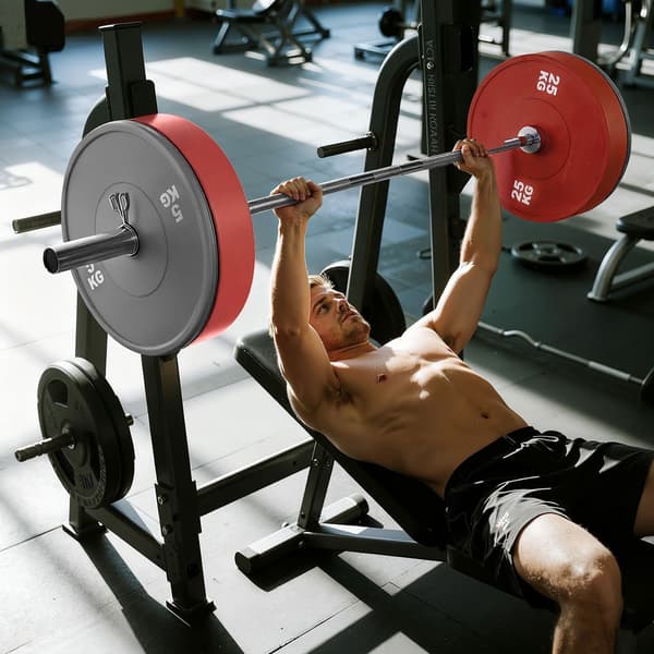 1,8 m vægtstang, 5 cm skiver, 225 kg, forkromet greb