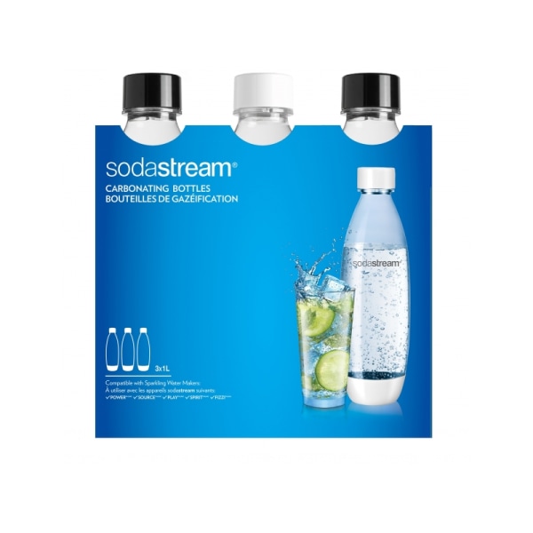 SodaStream vattenflaska FUSE, plast, förpackning om 3 (3x1 liter