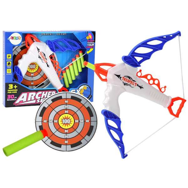 Foam Dart Bow Set: 6 sugpilar och mål för barn