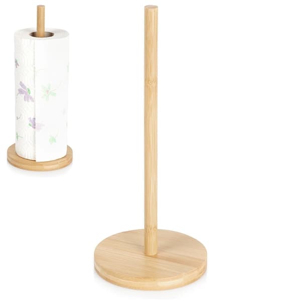 Pappershanddukshållare i bambu, 29,5 cm, miljövänlig