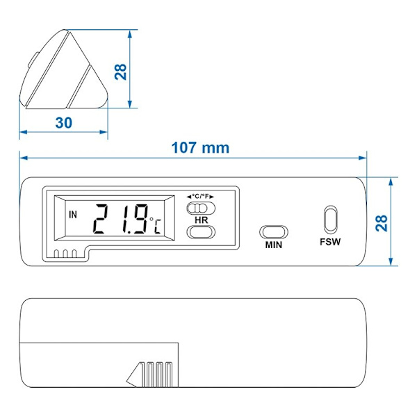 In-/uttermometer modell 2