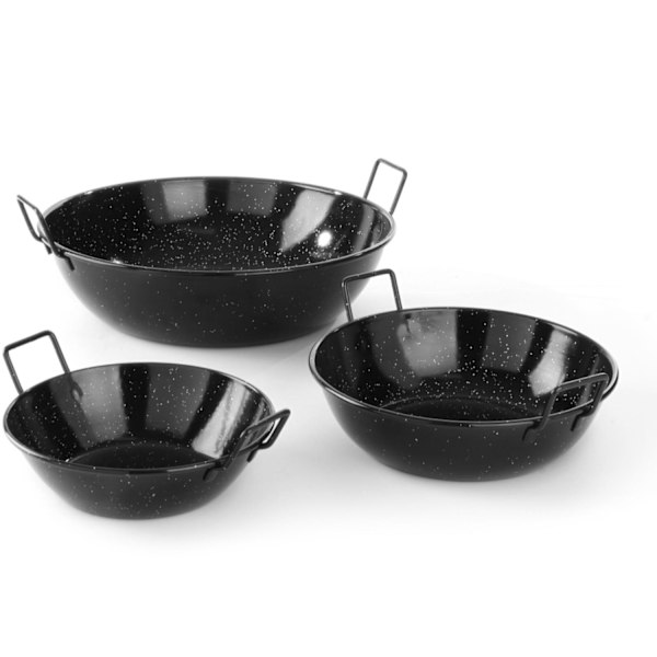 Emaljeret paella skål, dyb diameter. 185x(H)43mm Hendi 622834