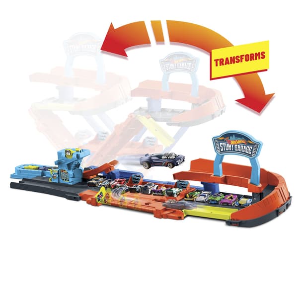 Hot Wheels Transforming Stunt Garage med Bansystem