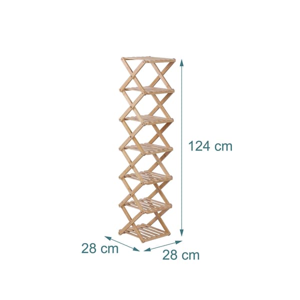 Sammenklappelig bambus skohylde – Pladsbesparende, vertikalt design