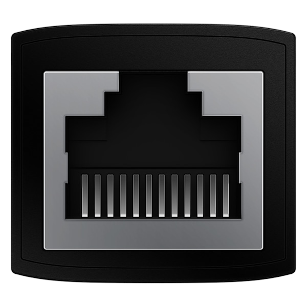 AirJoy LAN Ethernet RJ-45 netværkskabelstik, sort - SÆT med 2