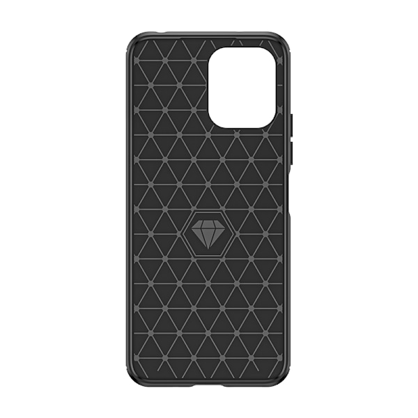 Joustava kotelo hiilikuviosuojuksella Xiaomi Redmi 12 Carbon Case -kotelolle, musta