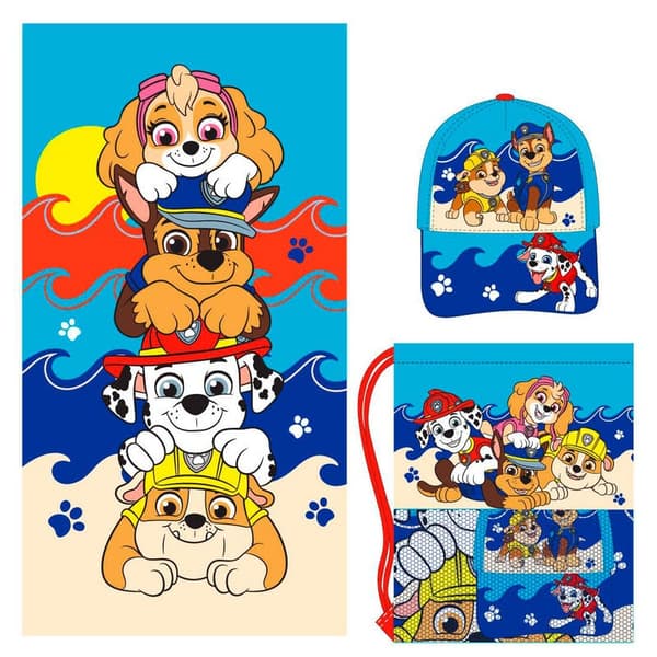 Paw Patrol set handduk + väska + mössa
