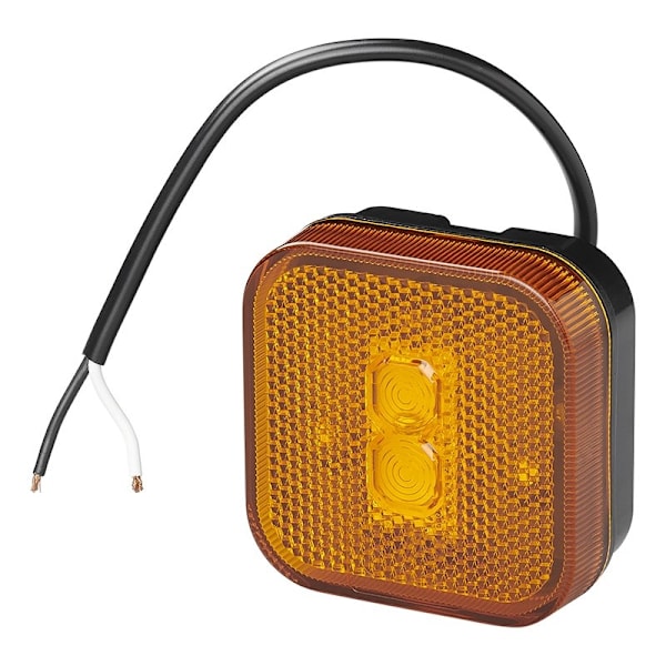 Sivuvalaisin 12/24V keltainen 65 x 65 mm LED