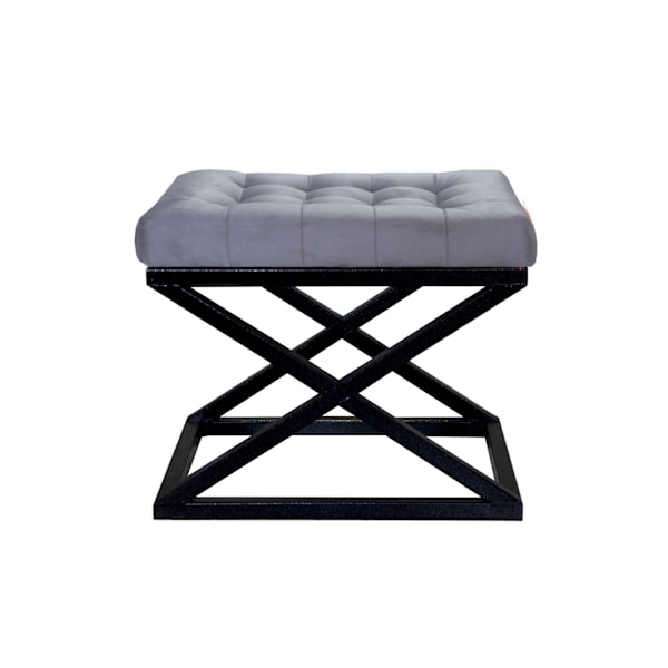 Pouffe Capraz - musta, harmaa v2