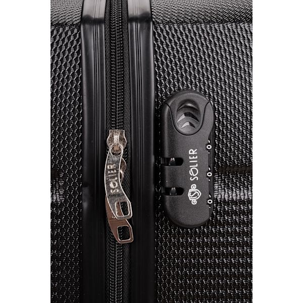 Medelhård resväska ABS M 22' STL945 rosa