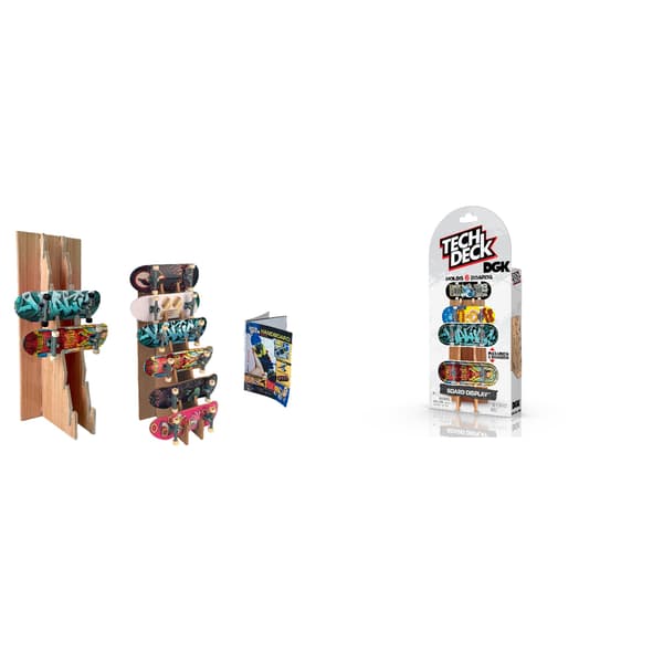 Tech Deck DGK-brädedisplay med 3 greppbrädor 96 mm