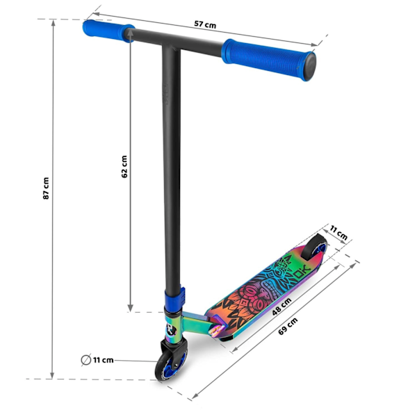 Professionel trickscooter SOKE PRO Street Rainbow