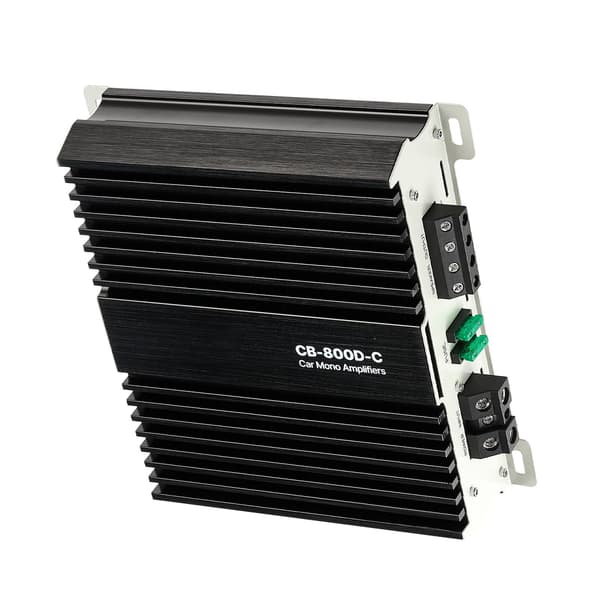Monoblockförstärkare för bil, 800W RMS, 1–4 ohm stabil