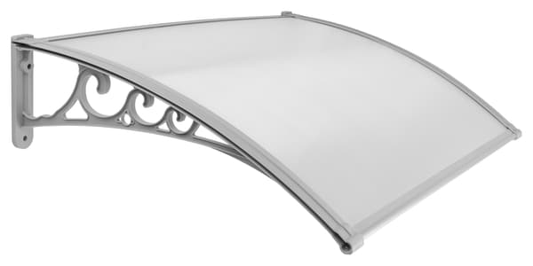 Dørmarkise, Polycarbonat, 80x120 cm, Grå