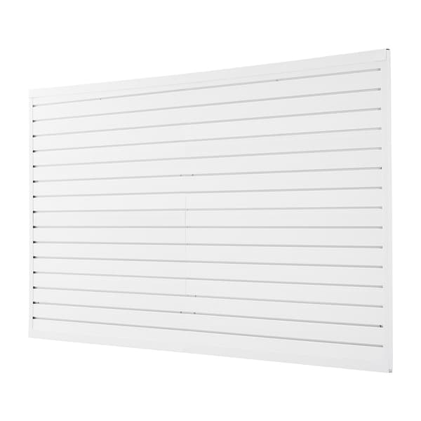 Garagepanel för ribbor, 2,4 x 1,2 m PVC, vit, tillbehör